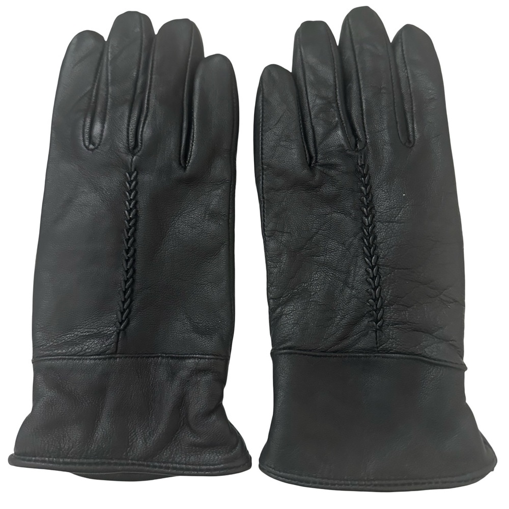 Jacob Ash Holdings Black Soft Classic Leather Women's Gloves